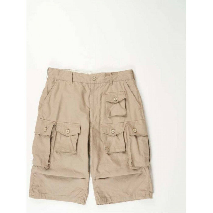 엔지니어드 가먼츠 FA 숏 B Khaki 코튼 립스탑 쇼츠 24S1E004 OR277 CT030 - Engineered Garments