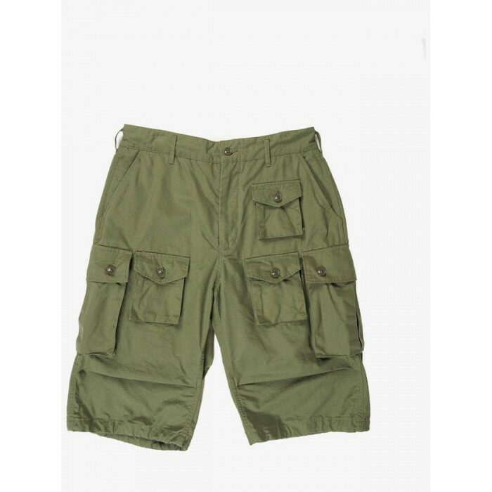 엔지니어드 가먼츠 FA 숏 C Olive 코튼 립스탑 쇼츠 24S1E004 OR277 CT010 - Engineered Garments