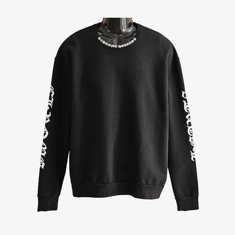 [어포드] 크롬하츠 넥 로고 크루넥 스웨트셔츠 M사이즈 블랙 13UOGHSF - Chrome Hearts