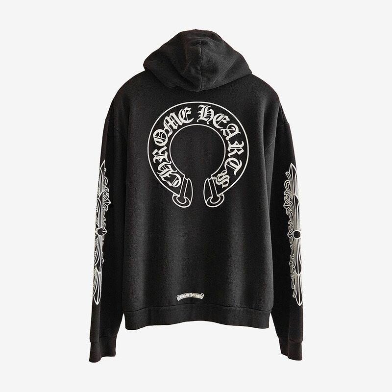 [어포드] 크롬하츠 홀스슈 후드티 XL 사이즈 블랙 AIC95K56 - Chrome Hearts