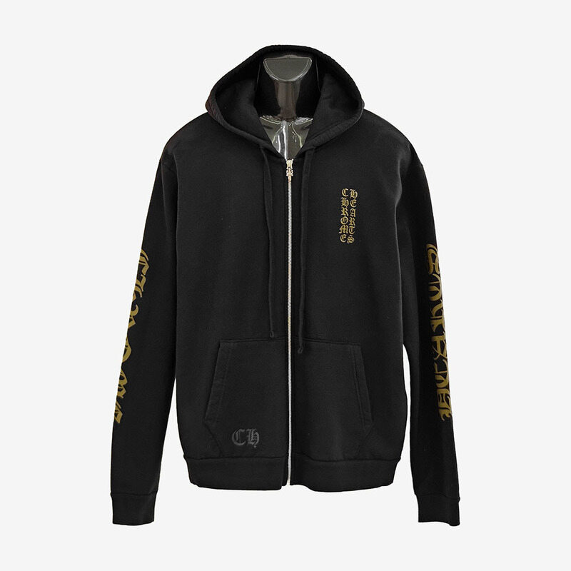 [어포드] [M] 미사용 크롬하츠 버티컬 후드집업 5IT7HCFJ - Chrome Hearts