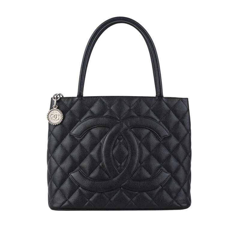 샤넬 A01804 클래식 캐비어 메달리온 코인백 은장 37614 - Chanel