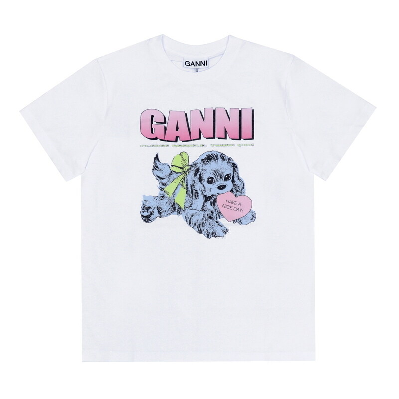 가니 T4334 151 여성 반팔티 - Ganni