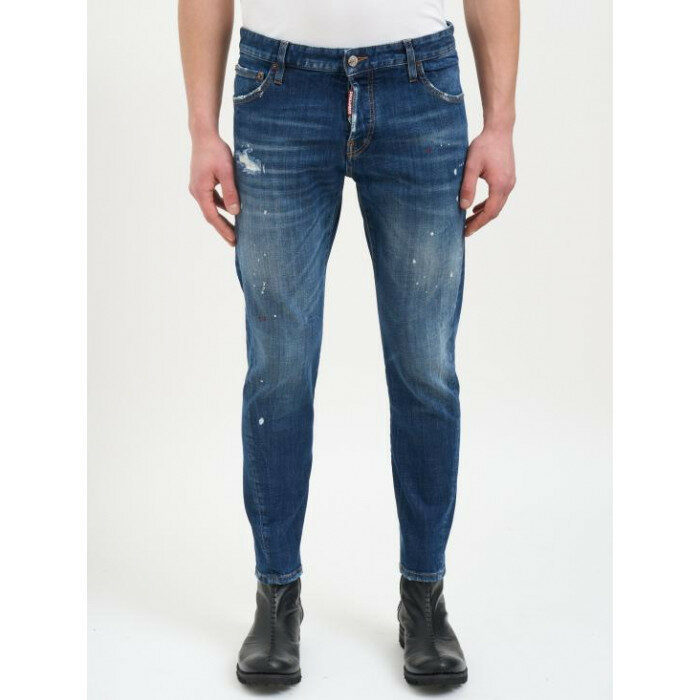 디스퀘어드2 블루 워시드 슬림 트위스트 진 S74LB1874 S30664 470 - Dsquared2