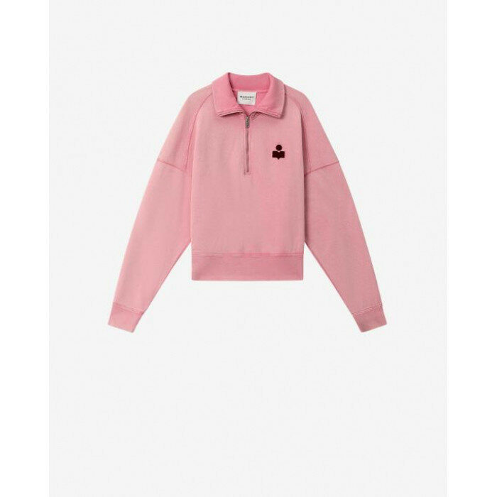 이자벨마랑 ROSS 로고 하프 집업 맨투맨 SW0093FA D1M04E BGBY - Isabel Marant
