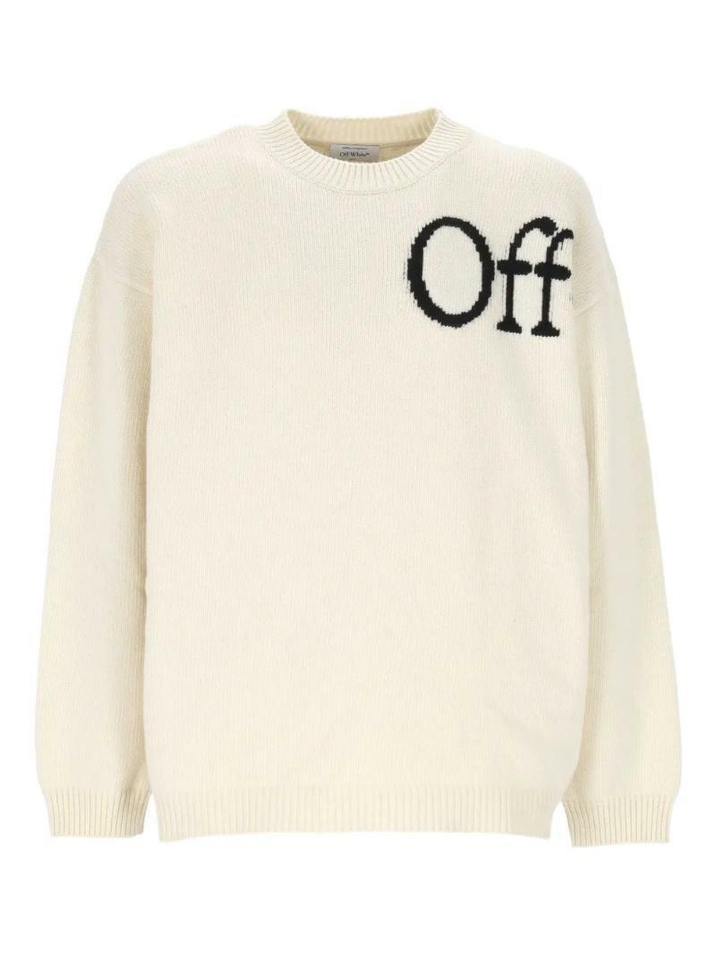 국내배송 오프화이트 로고 디테일 스웨터 - Off White
