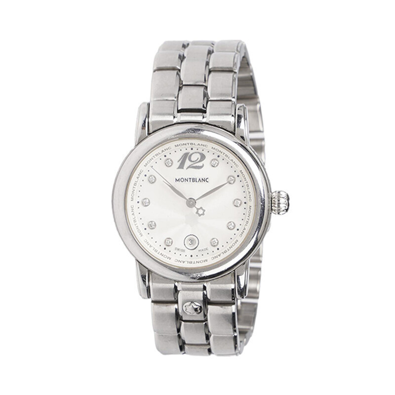 실버 다이아 마이스터튁 스타 크로노그래프 쿼츠 스틸 시계 (32mm) - Montblanc