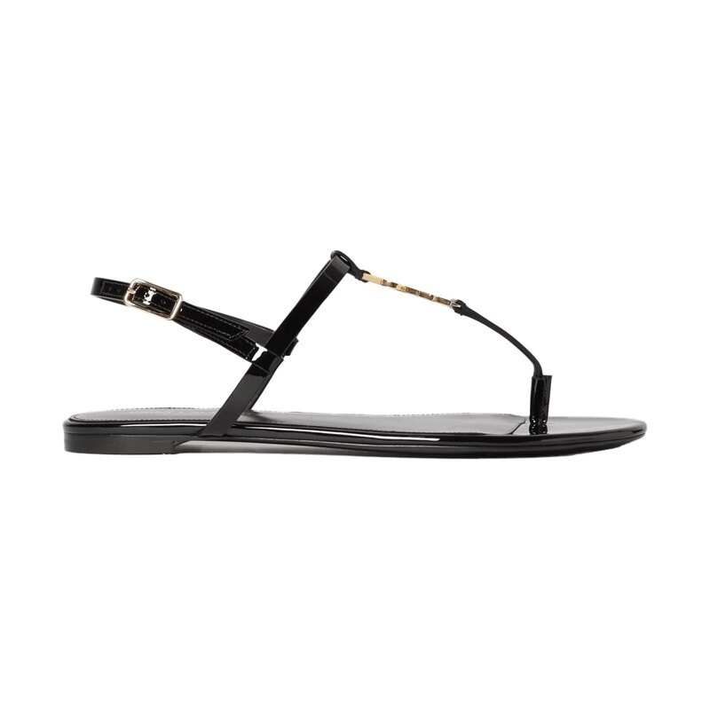 26SS 생로랑 카산드라 여성 플랫 샌들 659817 AAGKK 1000 - Saint Laurent