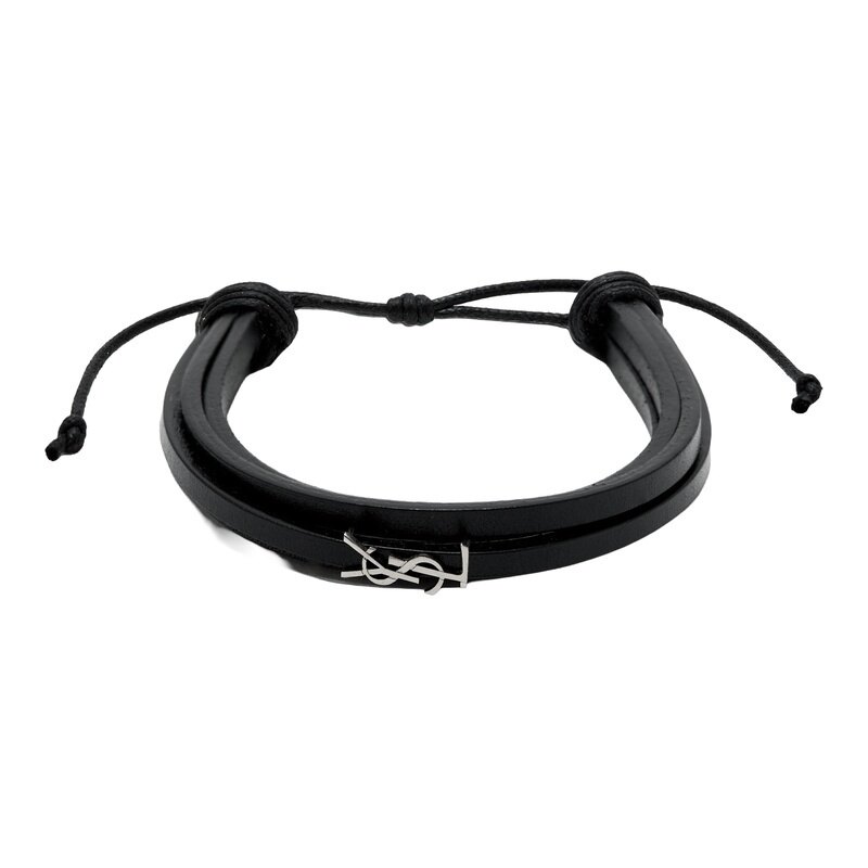 26SS 생로랑 카산드라 멀티 스트랜드 가죽 팔찌 820441 AAEKE 1000 - Saint Laurent