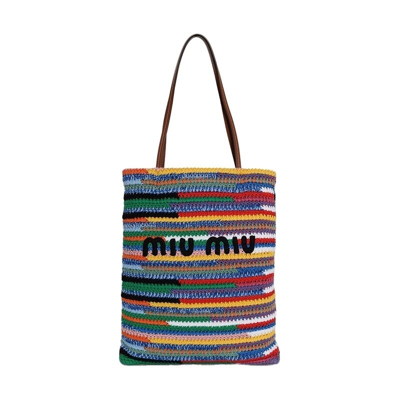 26FW 미우미우 크로셰 토트백 5BG248 AF46 F0055 - Miu Miu