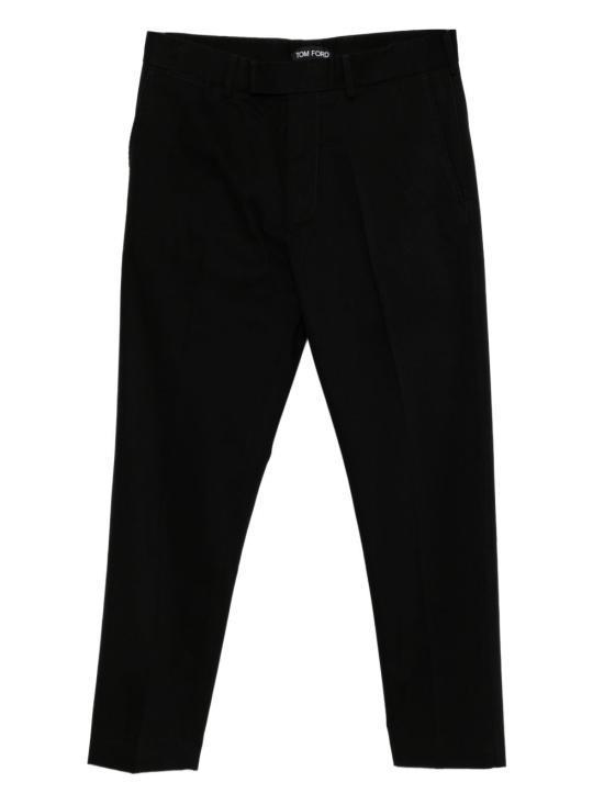 26SS 톰포드   남성 브러시드 코튼 치노 팬츠 SHL042FMC276 NAA Black BPG - Tom Ford