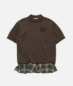 26FW 아크네 스튜디오 레이어드 폴로 셔츠 드레스 A20968 ADM DARK BROWN DOM 썸네일 1