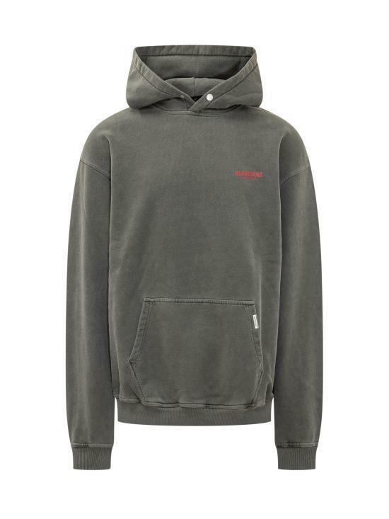 리프레젠트 후드 티셔츠 OCM41113 02 WASHED BLACK DOM - Represent