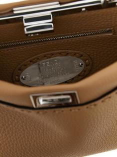 26FW 펜디 미니 피카부 220 핸드 스티칭 탑스티치 헤이즐넛 셀러리아 백 8BN244 AYB3 F1X85 BEIGE DOM 썸네일 4