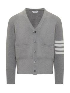 26FW 톰브라운 울 4바 브이넥 가디건 MKC160A 00014 055 LIGHT GREY DOM 썸네일 1