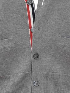 26FW 톰브라운 울 4바 브이넥 가디건 MKC160A 00014 055 LIGHT GREY DOM 썸네일 4