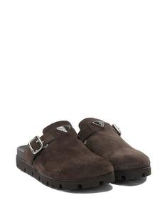 26FW 프라다 스웨이드 뮬 2S3003 054 F0003 DARK BROWN DOM 썸네일 3