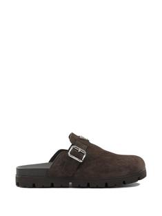 26FW 프라다 스웨이드 뮬 2S3003 054 F0003 DARK BROWN DOM 썸네일 1