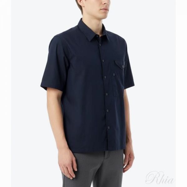 CP컴퍼니 포플린 쇼츠 슬리브 셔츠 18CMSH249A 005328G 888 숏 - CP company