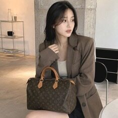 루이비통 모노그램 캔버스 스피디35 토트백 브라운 M41524 썸네일 7