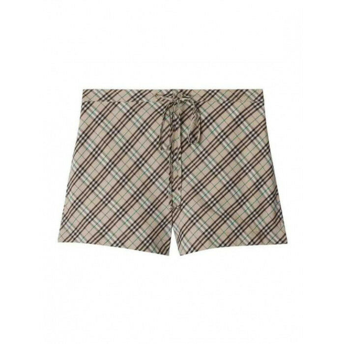 버버리 체크 코튼 파자마 반바지 8103547 - Burberry