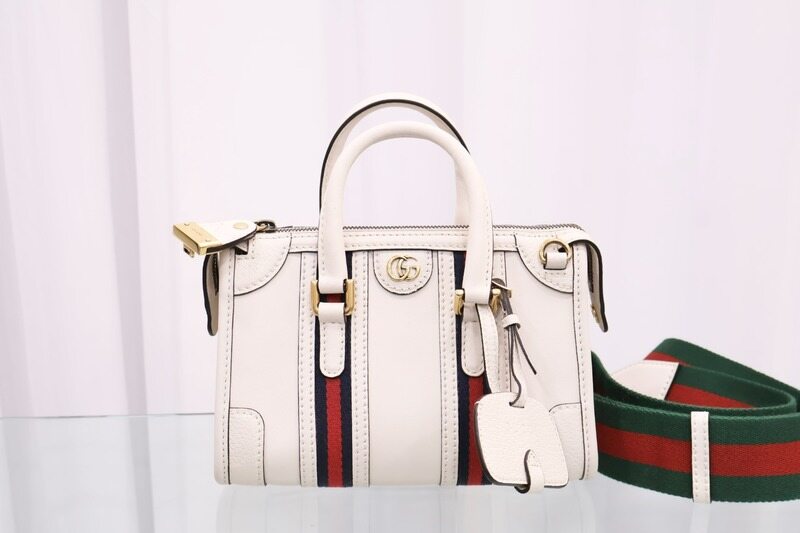 구찌 바울레토 미니 탑핸들 화이트 숄더 715771 여성 토트백 - Gucci