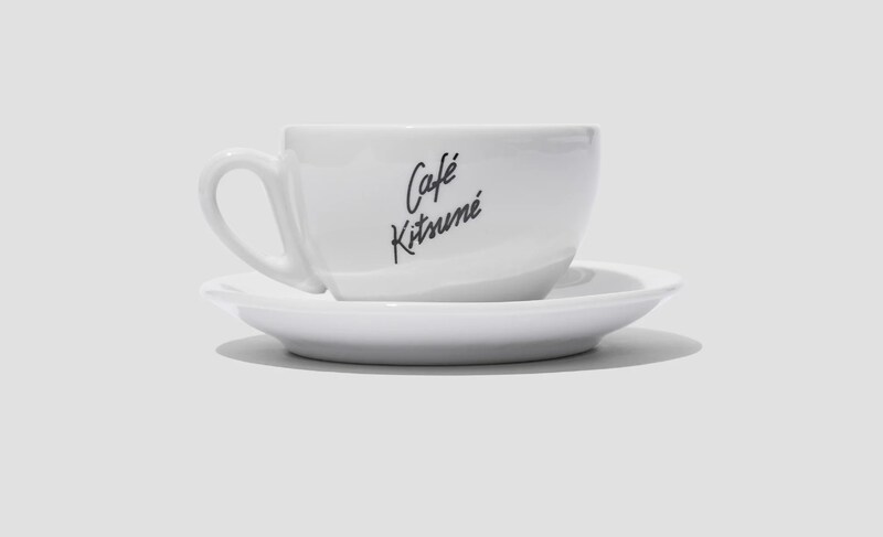 카페 키츠네 컵 앤 소서 세라믹 컵 화이트 KC2 215 CUP - Maison Kitsune