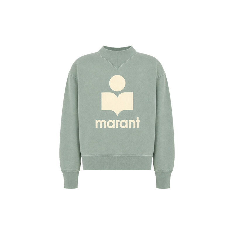 26FW 모비 MOBY 벨벳 로고 맨투맨 세이지/에크루 SW0003FA D1M04E SEEC - Isabel Marant