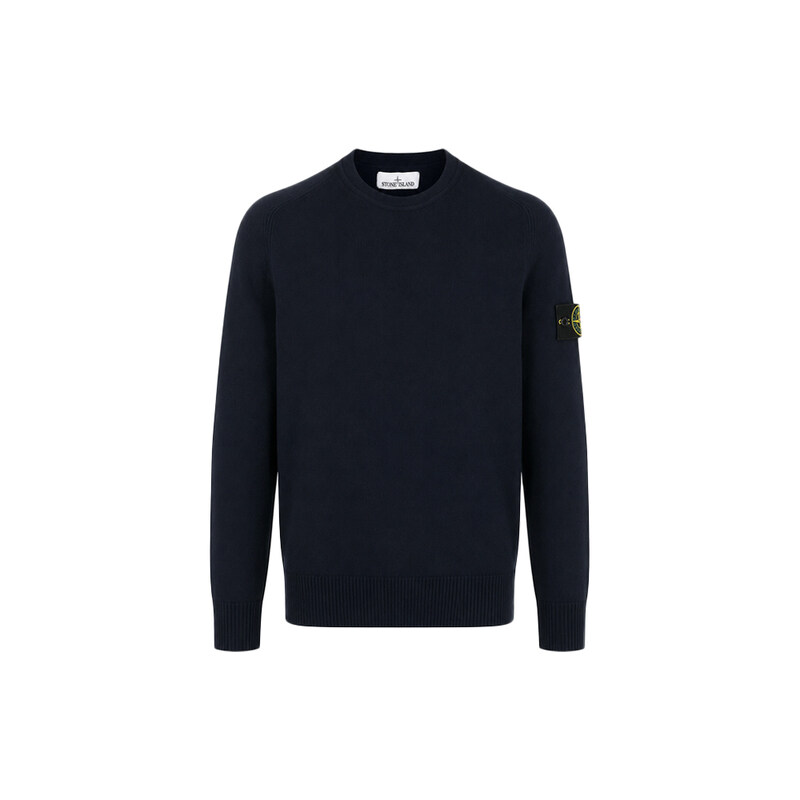 15주년 와펜 패치 래글런 디테일 니트 네이비 7215510B2 V0020 - Stone Island