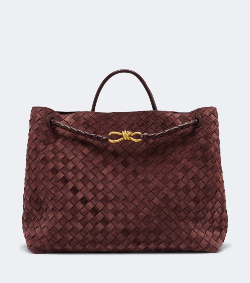 국내출고 보테가 베네타 Andiamo 라지 스웨이드 토트 백 - Bottega Veneta