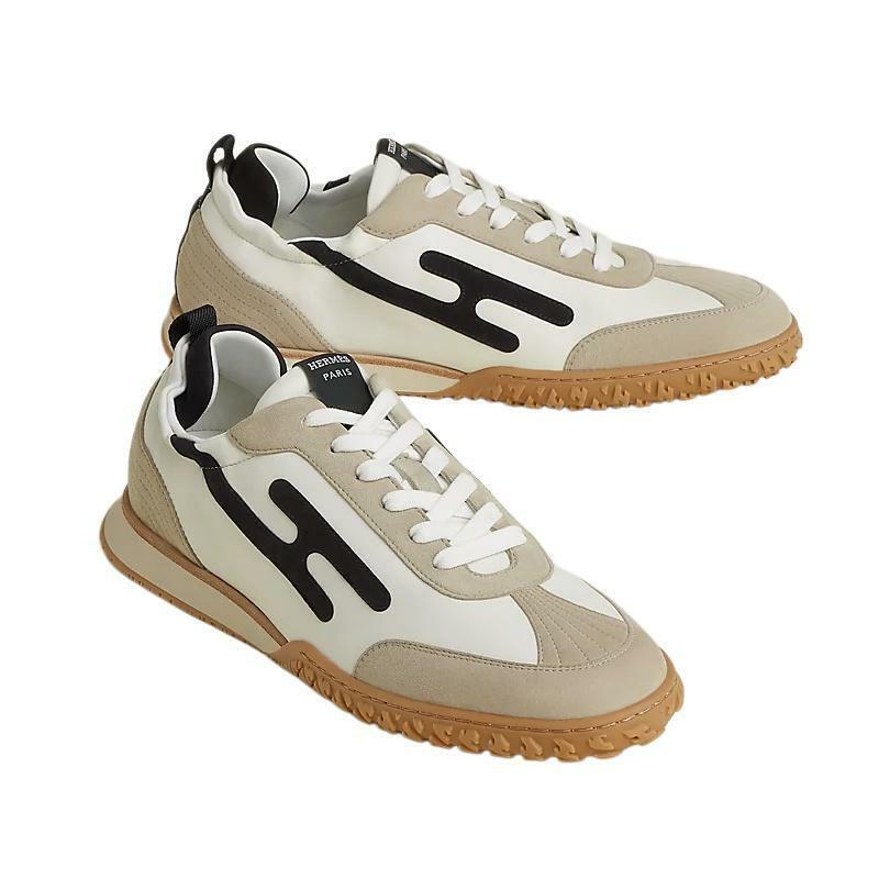 에르메스 Jet 제트 스니커즈 남성 운동화 베쥬 누아 H262840ZH01420 - Hermes