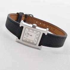 에르메스 Heure H 워치 미니 모델 21mm 은장 여성 시계 누아 W404203WW00 썸네일 4