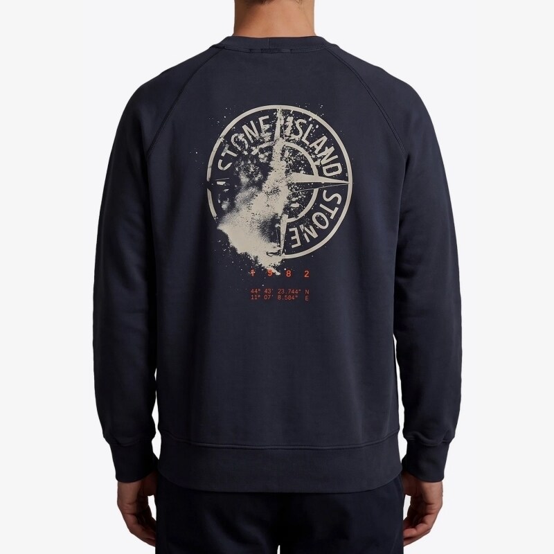 스톤 아일랜드 오버핏 프린트 스웨트 맨투맨 L2S156100008 S0466 V002A - Stone Island
