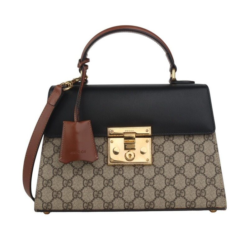 구찌 453188 GG 수프림 패들락 탑핸들 숄더백 37637-1 - Gucci