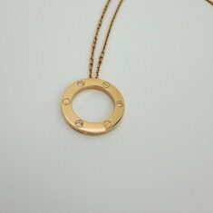 까르띠에 다이아 3P 러브 목걸이 썸네일 6