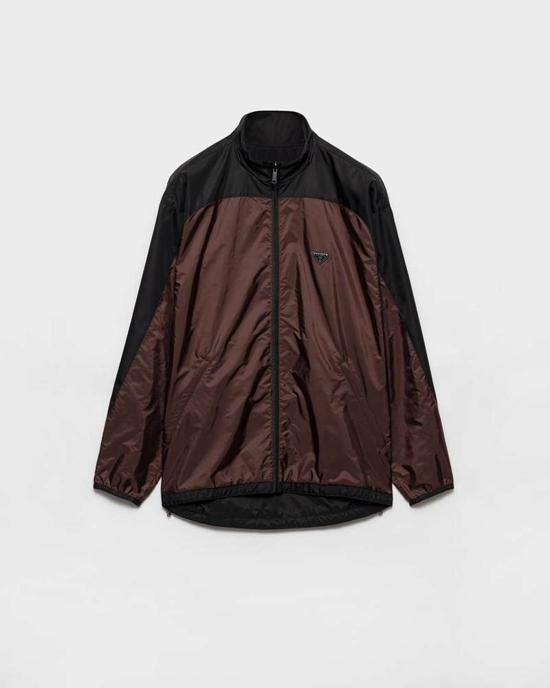 [백화점 풀셋] 프라다 남자 남성 리나일론 브라운 집업 자켓 재킷 PSGD270 - Prada