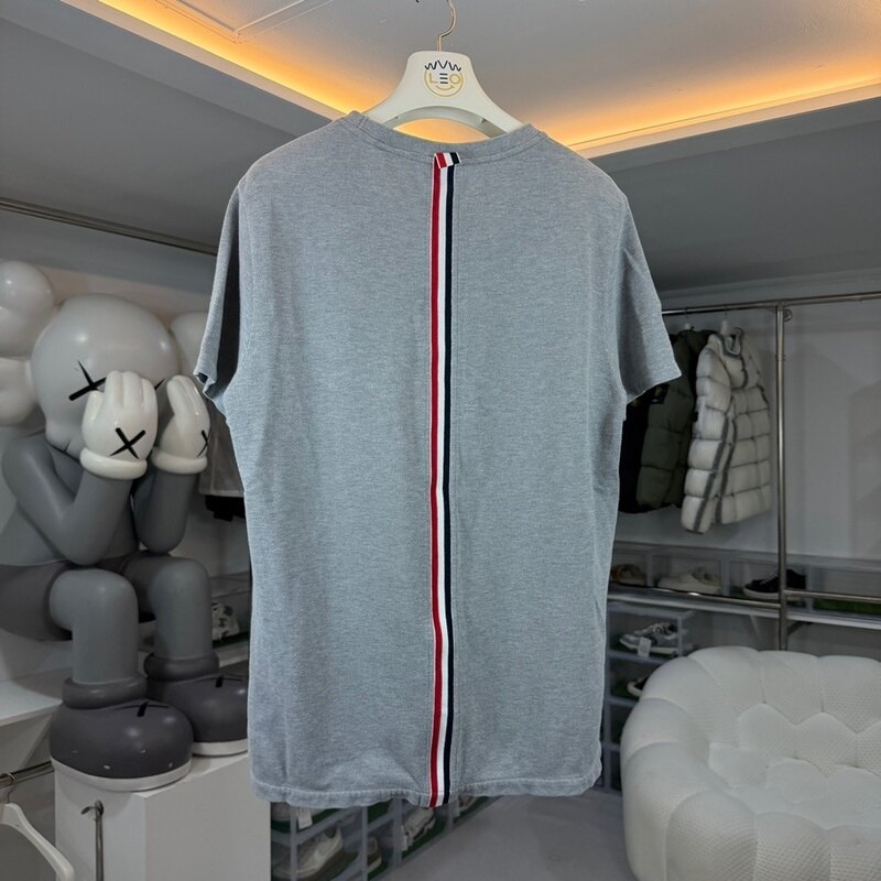 톰브라운 백삼선 스트라이프 반팔 - Thom Browne