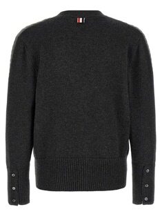 [관부가세포함] FW26 톰브라운 남자 남성 케이블 니트 그레이 울가디건 MKC650A  썸네일 1