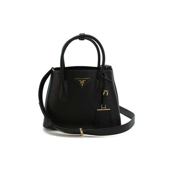 프라다 26FW 삼각 로고 사피아노 두블레 토트&숄더백 블랙 1BG443 2A4A F0002 - Prada