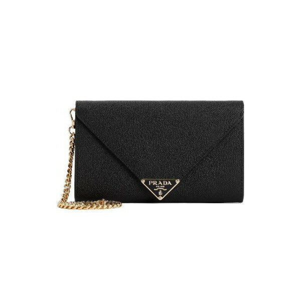 프라다 26FW 삼각로고 사피아노 체인 숄더백 블랙 1MF034 2CLQ F0002 - Prada