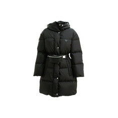 프라다 26FW 삼각로고 포켓 벨티드 후드 롱 패딩자켓 블랙 29Y395 1WQ8 F0002 썸네일 1