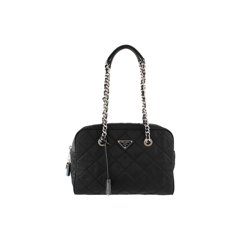 프라다 26SS 삼각 로고 포코노 퀄팅 체인 숄더백 블랙 1BB903 2AS3 F0002 - Prada