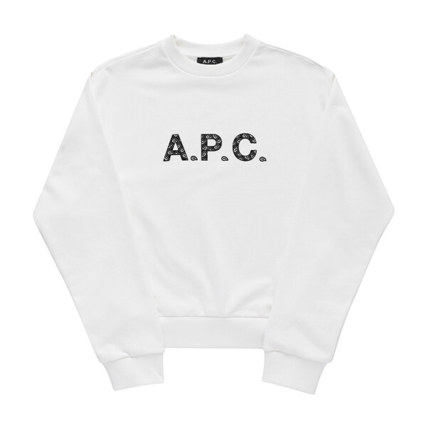 [아페쎄 APC] COEIP F27887 TAG BLANC/NOIR 여성 맨투맨 - A.P.C.
