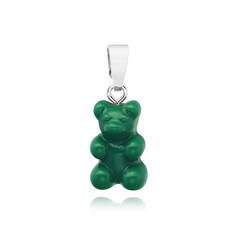 [크리스탈헤이즈 CRYSTAL HAZE] NOSTALGIA BEAR-VEGAN-PAVE CONNECTOR SILVER 여성 참 썸네일 1