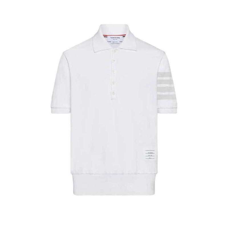 [국내배송] 톰브라운 반팔 PK 폴로 티셔츠 남성 MJP236A J0253 100 - Thom Browne