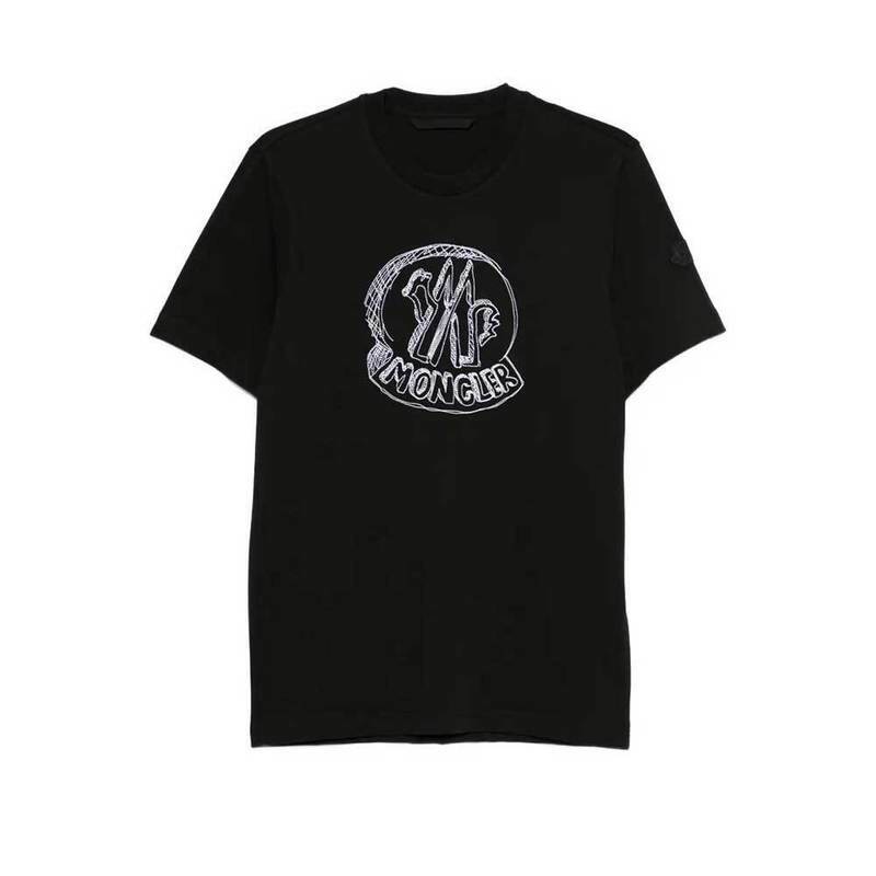 [국내배송] 몽클레어 티셔츠 라지 핸드 스케치 로고 8C00035 89AUG 999 - Moncler