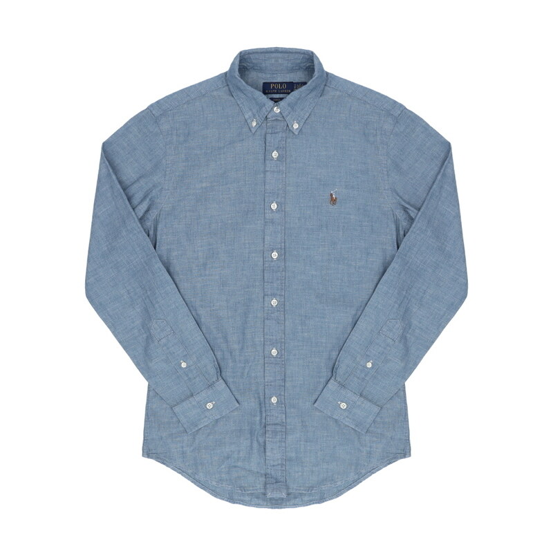 폴로랄프로렌 710792042001 포니 샴브레이 데님 커스텀핏 남성 셔츠 - Polo Ralph Lauren