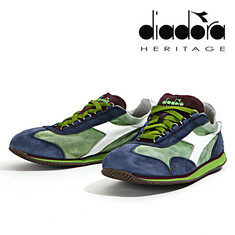 Diadora Heritage - 《아도니스》이큅 스웨이드 스톤워시 그린&블루 C5639