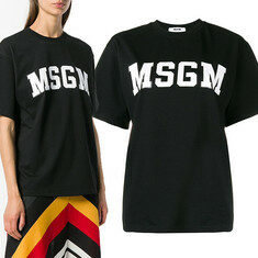 MSGM 로고 티셔츠 블랙