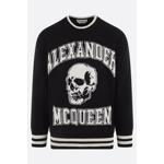 E 알렉산더 맥퀸 남성 티셔츠 반팔 탑 760760Q1XII1011 ALEXANDER McQUEEN wool and cashmere pullover with Skull logo intarsia